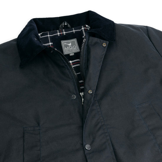 Brandon Wax Jacket Navy DCB