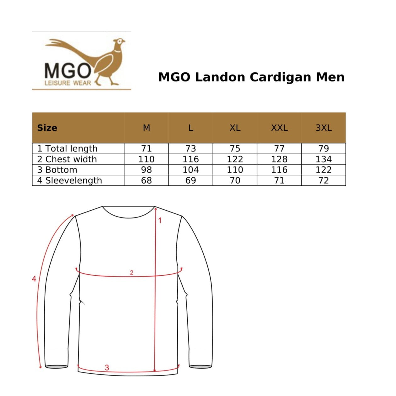 Landon Cardigan Men Rusty SC