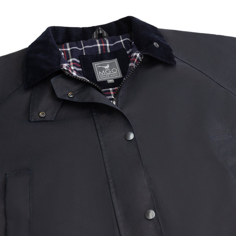 Carrie Wax Jacket Navy DCB