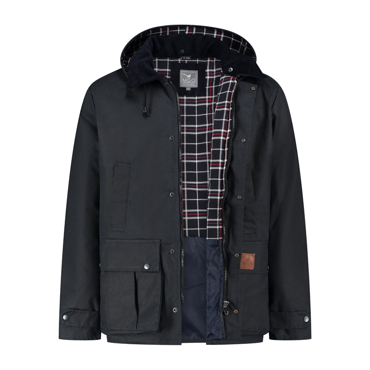 Brandon Wax Jacket Navy CVO