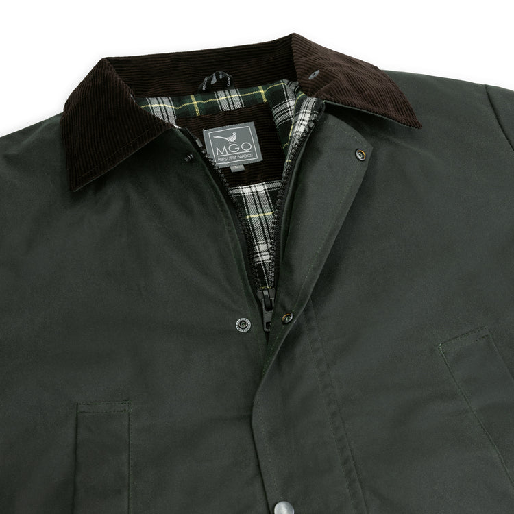 Brandon Wax Jacket Olive DCB